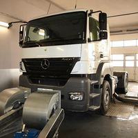 Samochód ciężarowy marki Mercedes Truck na naszej hamowni podwoziowej